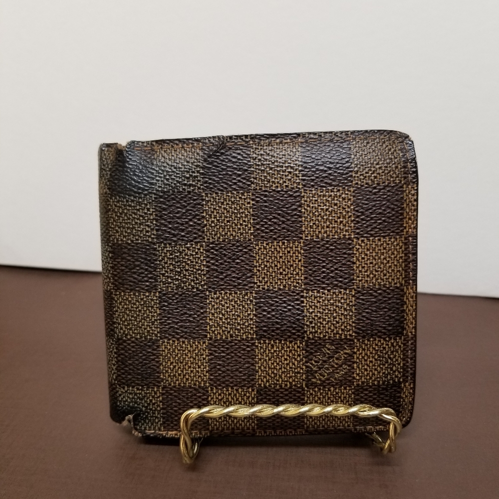 LOUIS VUITTON Bifold wallet Damier Eben#4